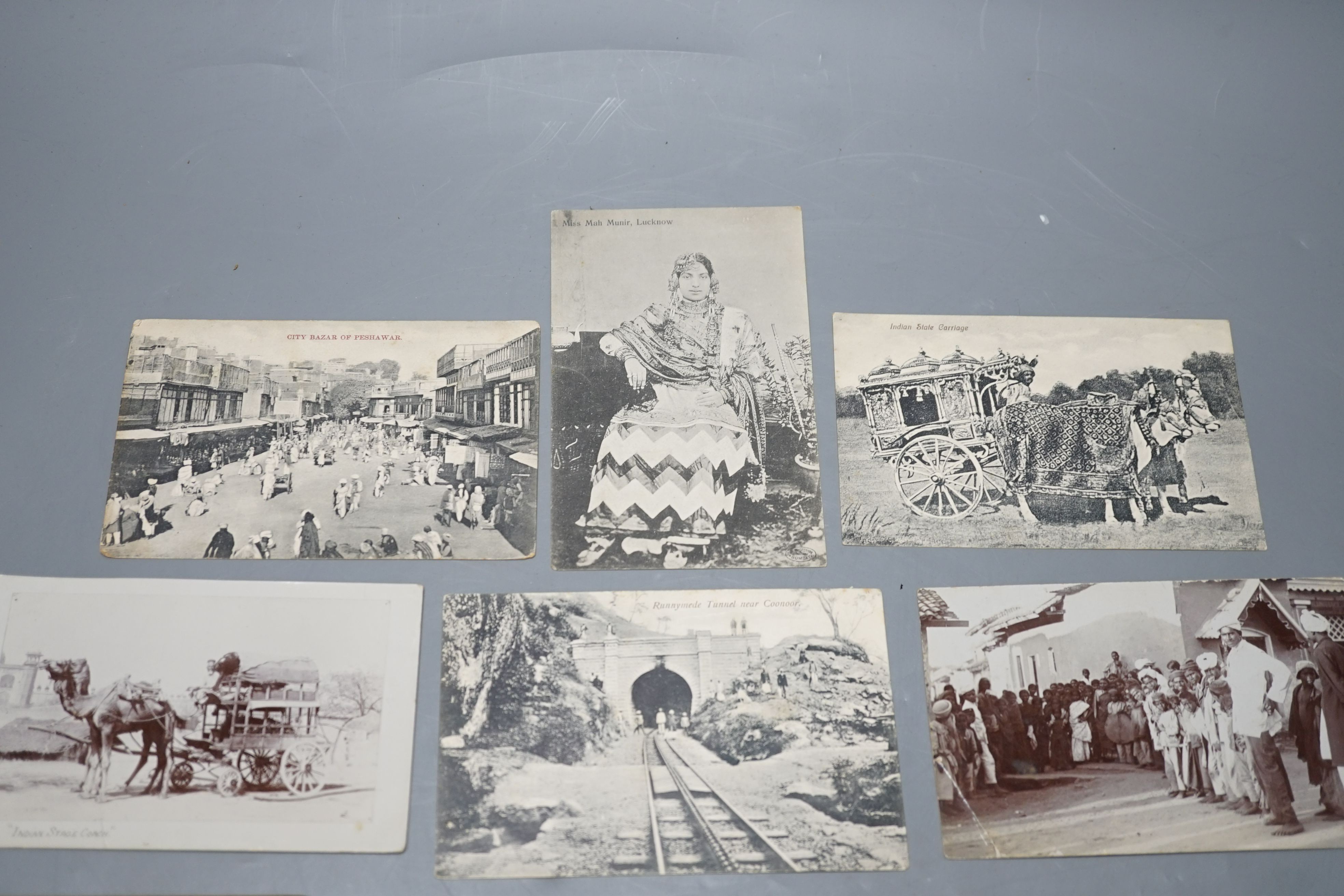 Carte du Viste and Edwardian and later postcards including India, British army etc.